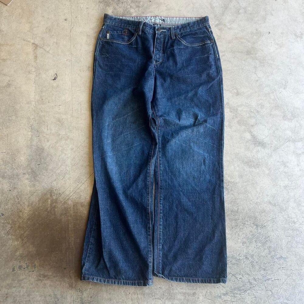 Anchor Blue Baggy 34 32 dark wash jeans mEns